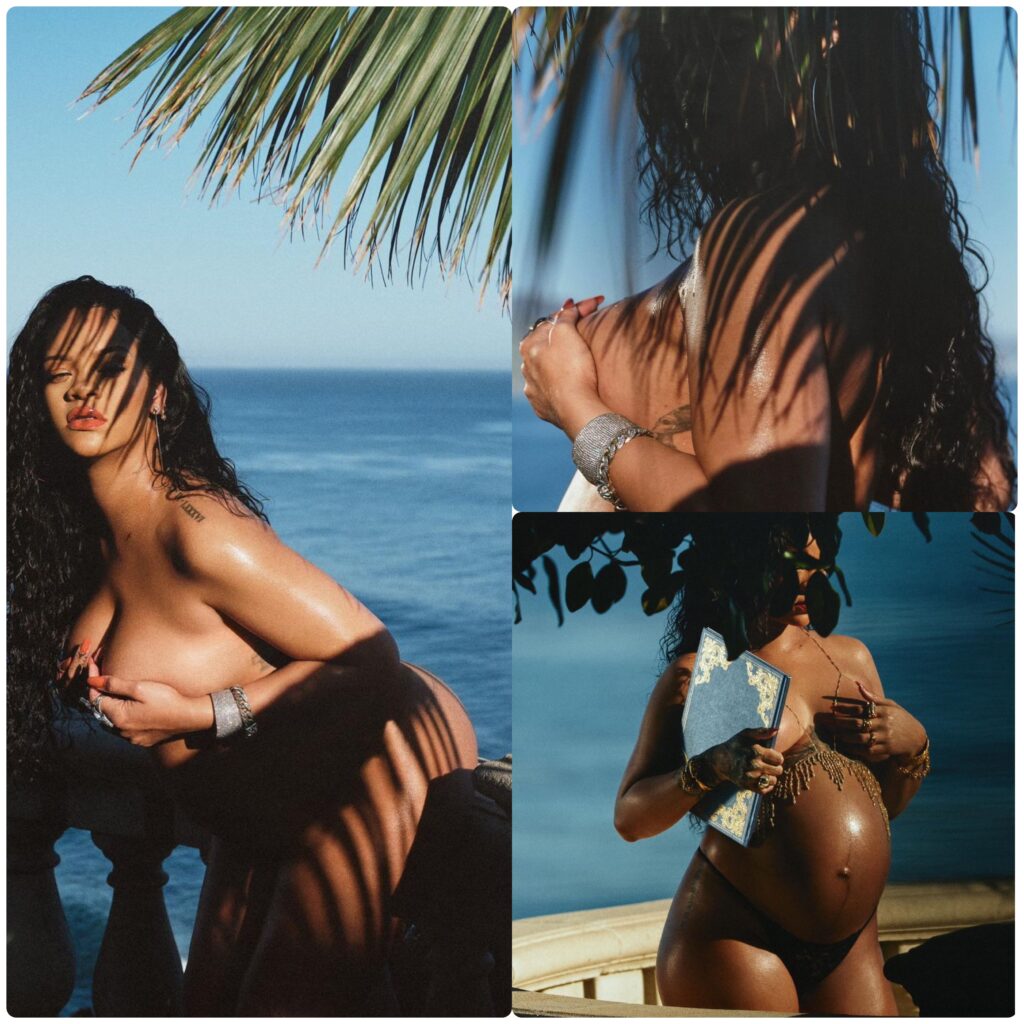 Rihanna goes completely naked to commemorate her first pregnancy