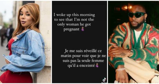 French Woman, Ivanna Claims Pregnancy and Conversations with Davido Surface on Social Media