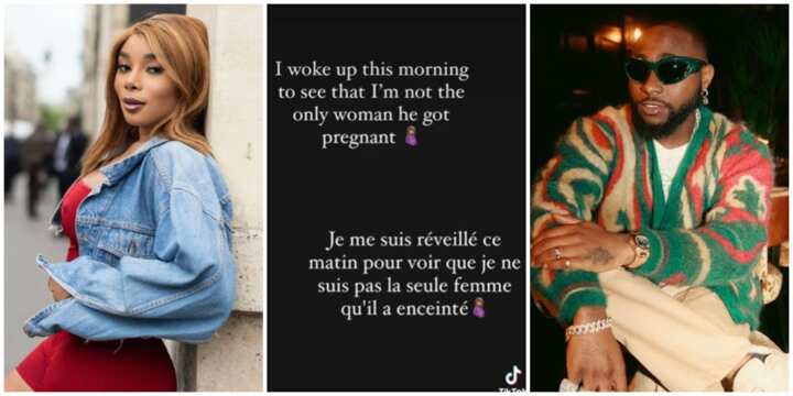 French Woman, Ivanna Claims Pregnancy and Conversations with Davido Surface on Social Media