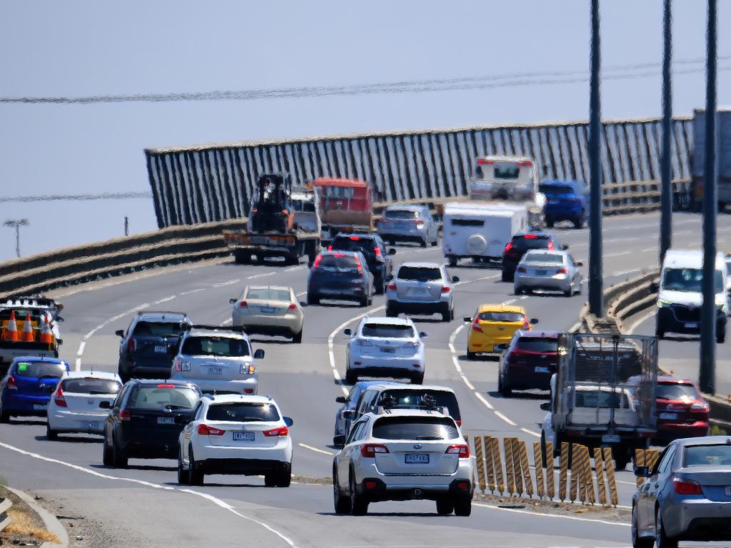 The incident occurred on the Westgate Bridge. Picture: NCA NewsWire / Luis Enrique Ascui