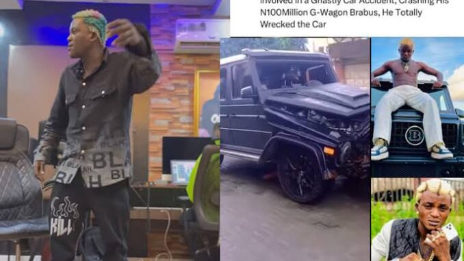 Singer Portable makes it out of a horrifying car accident