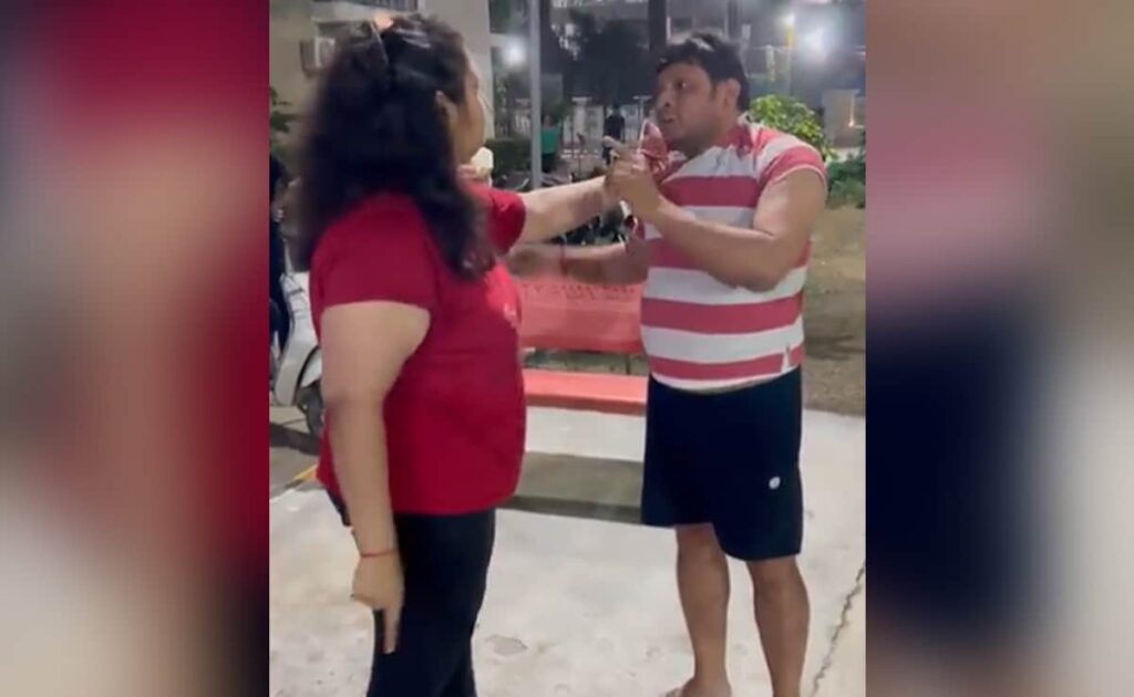 Noida Woman Grabs Man's Collar, Slaps Him Over Missing Dog Poster (Watch Video)